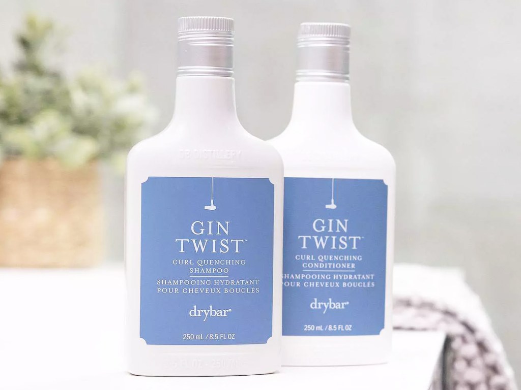 drybar gin twist shampoo and conditioner bottles