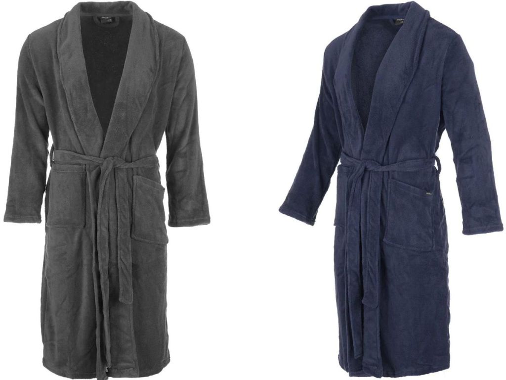 Stock images of 2 eddie bauer men's robes 