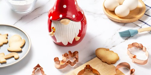 80% Off Macy’s Bakeware w/ Free Pickup | Gnome Cookie Jar & Cookie Cutter Set Only $10.99 (Reg. $58)