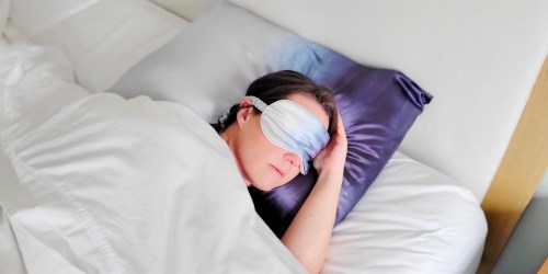 Satin Pillowcase, Scrunchie, & Sleep Mask Set Only $15.65 on Amazon