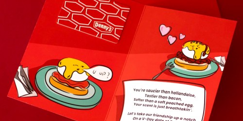 HOT Denny’s Coupon | $25.98 Valentine’s Day Gift Card Just $12.99 Shipped!