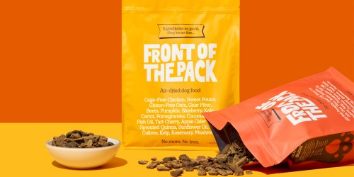 FREE Front of the Pack Dog Food Sample – Just Pay $4.99 Shipping (All-Natural & Air-Dried)