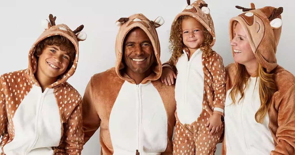 Matching Family Reindeer Onesie Pajamas from JCPenneya