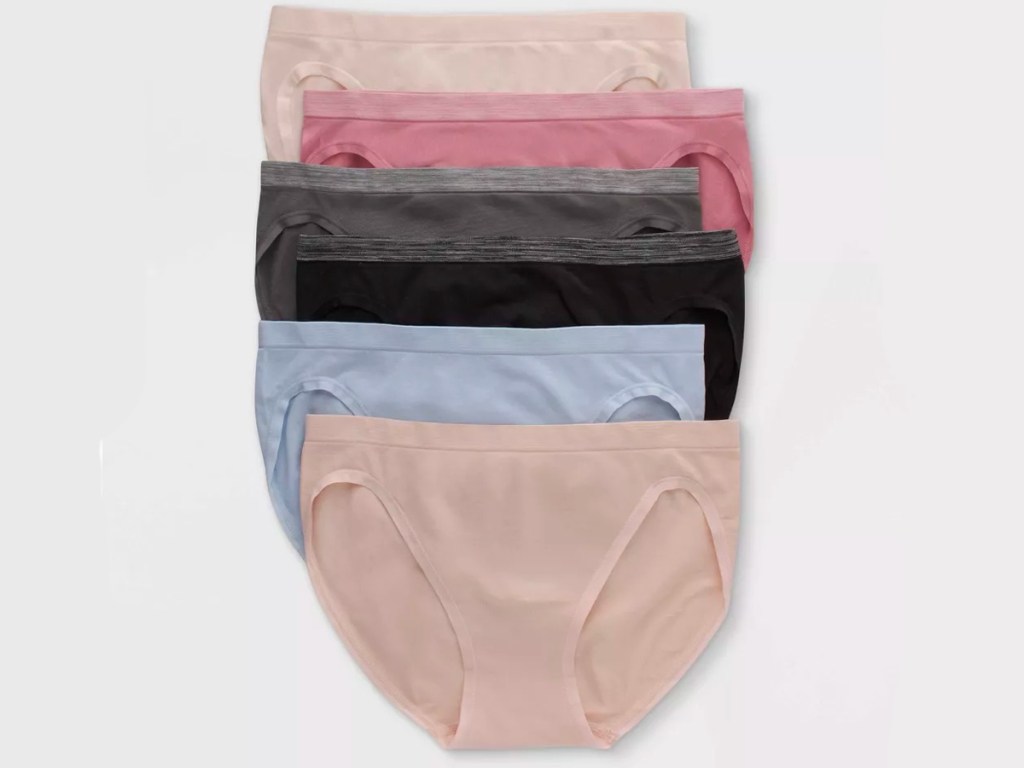 Hanes Women's Comfort Flex Fit Seamless Bikini Underwear 6-Pack