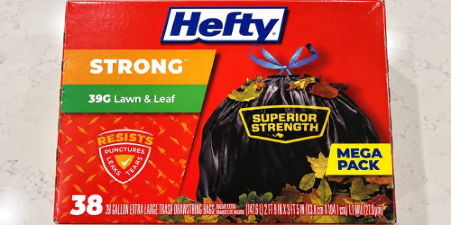 Hefty Lawn & Leaf Trash Bags 38-Count Only $9.65 Shipped on Amazon