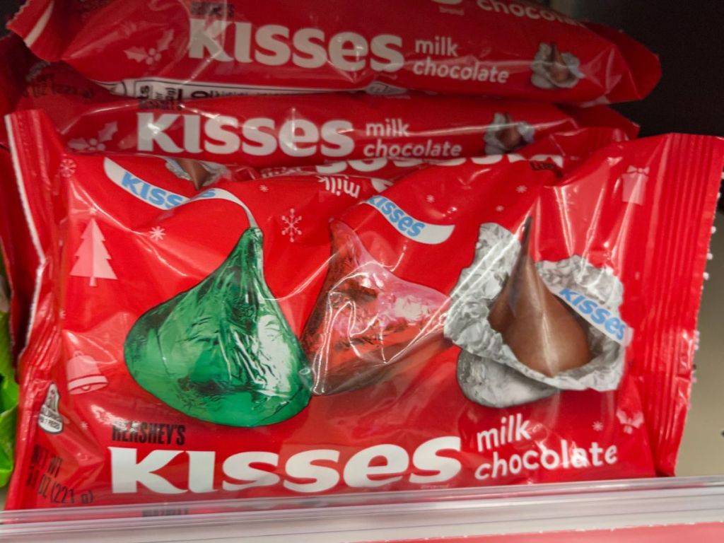 Bags of Holiday Hershey Kisses