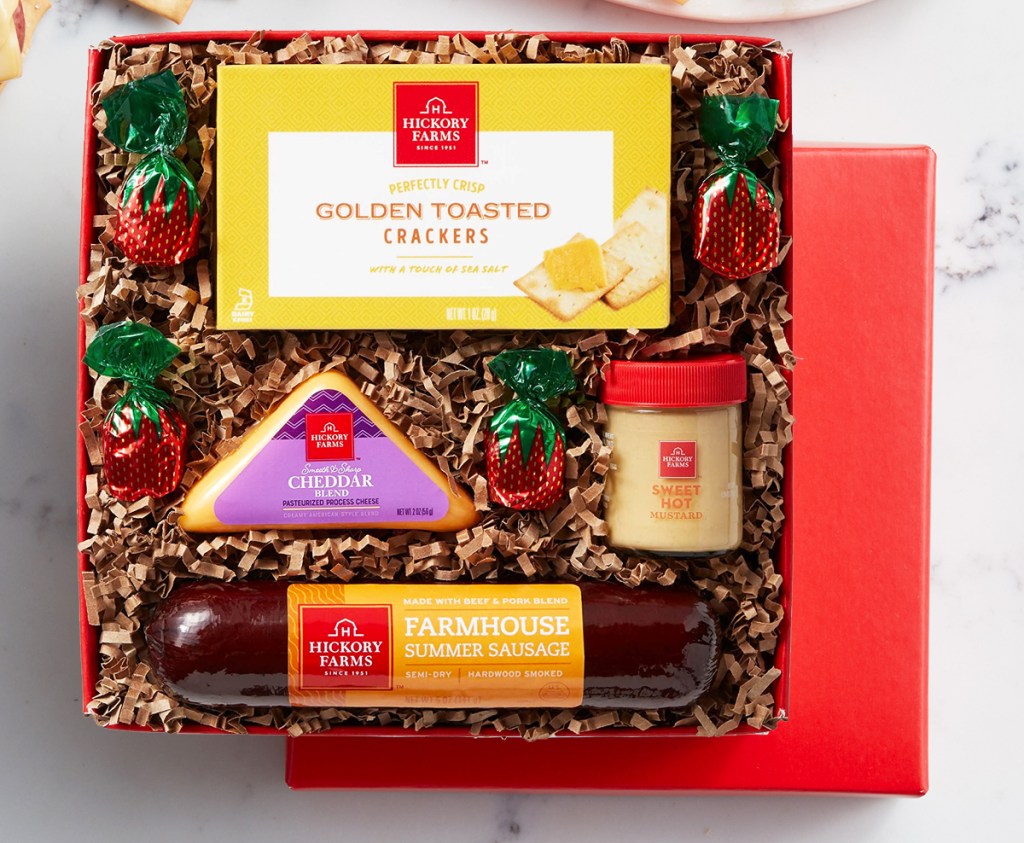 Hickory Farms Meat & Cheese Sampler Size Gift Box