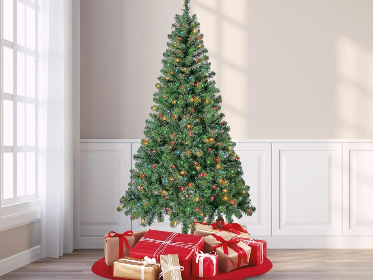 Holiday Time 6.5 ft Pre-Lit Madison Pine Multi-Color
