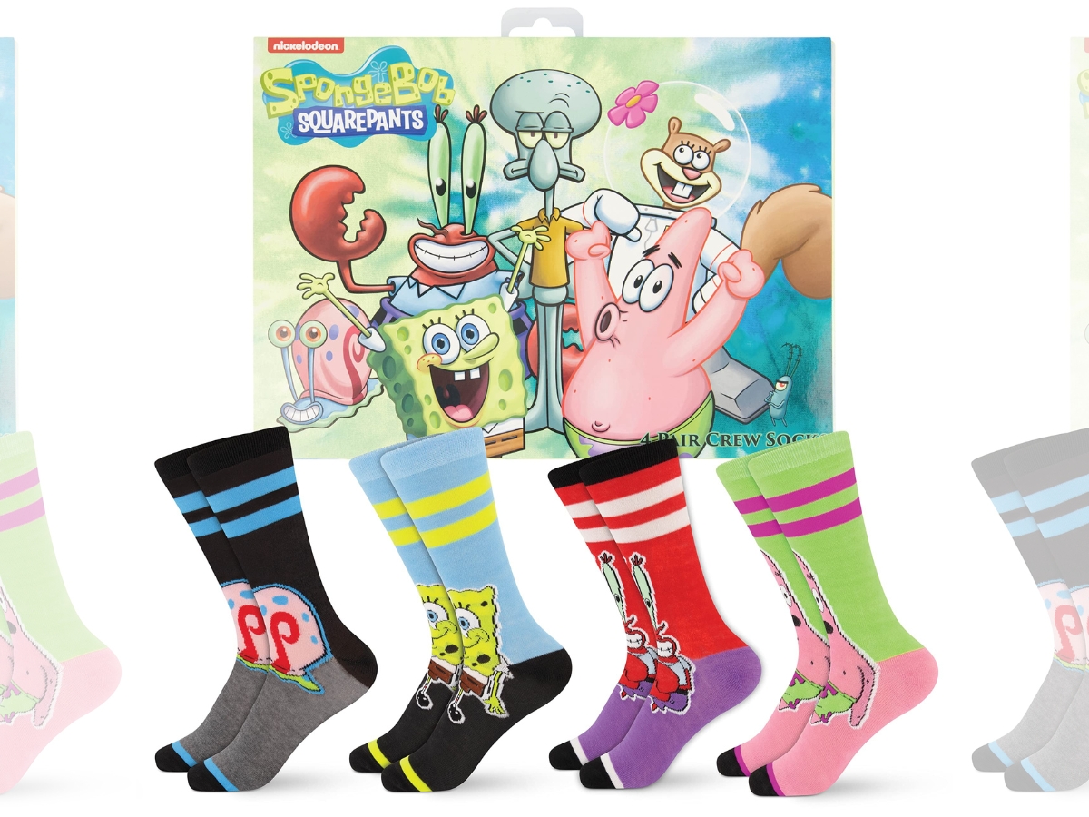 Hyp Character Socks 4-Pack - SpongeBob