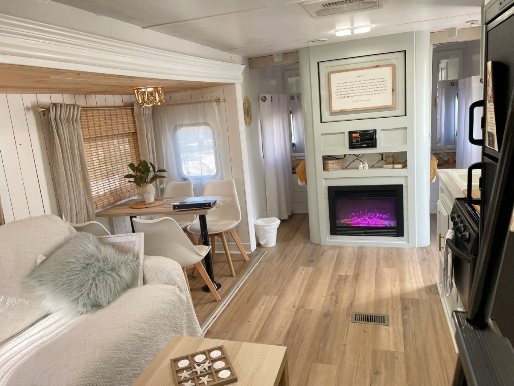 The modern inside of an RVShare RV Rental