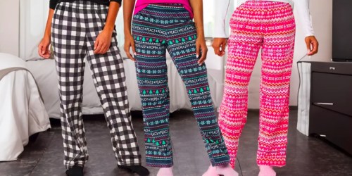 Women’s Fleece Pajama Pants w/ Socks Only $5.39 on JCPenney.com (Reg. $26)
