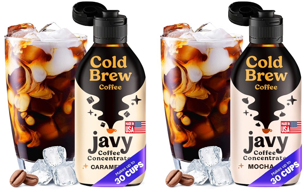 two bottles of javy coffee concentrate