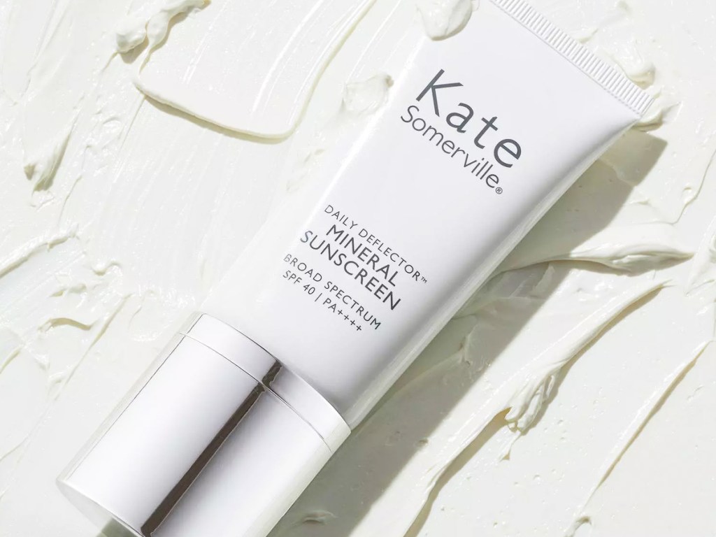 white tube of Kate Somerville Daily Deflector Mineral Face Sunscreen