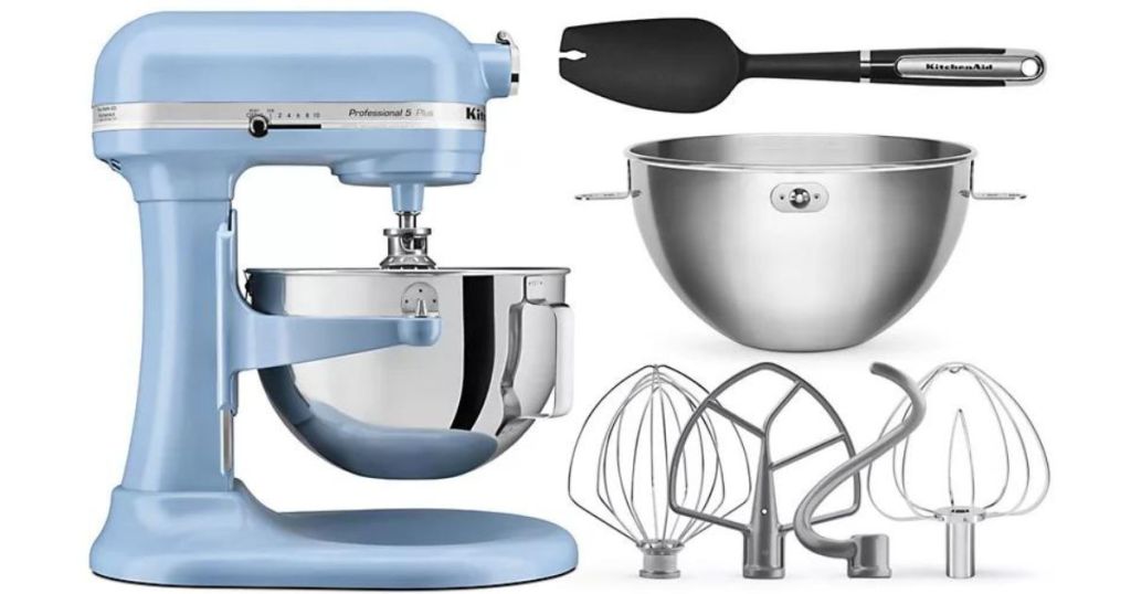 KitchenAid stand mixer and accessories