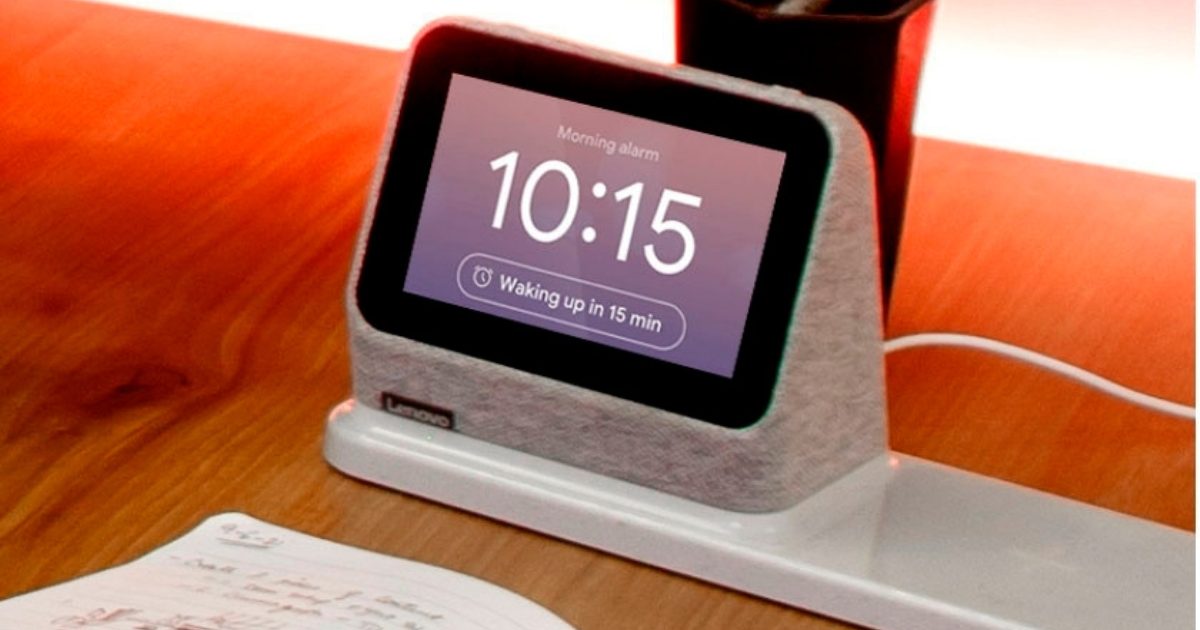 Lenovo Smart Clock (2nd Gen) w/ Google Assistant & Wireless Charging Dock