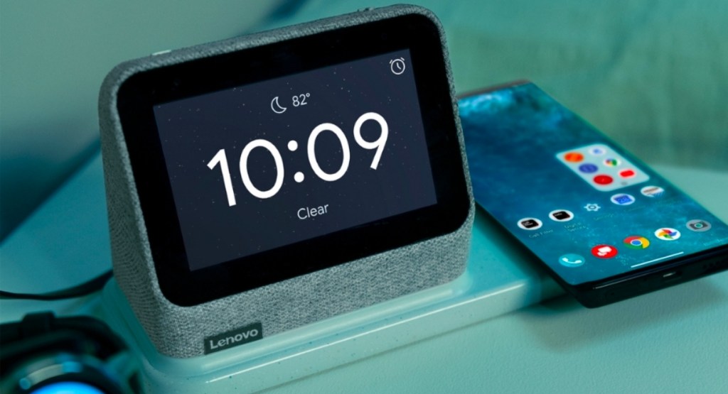 Lenovo Smart Clock (2nd Gen) w/ Google Assistant & Wireless Charging Dock