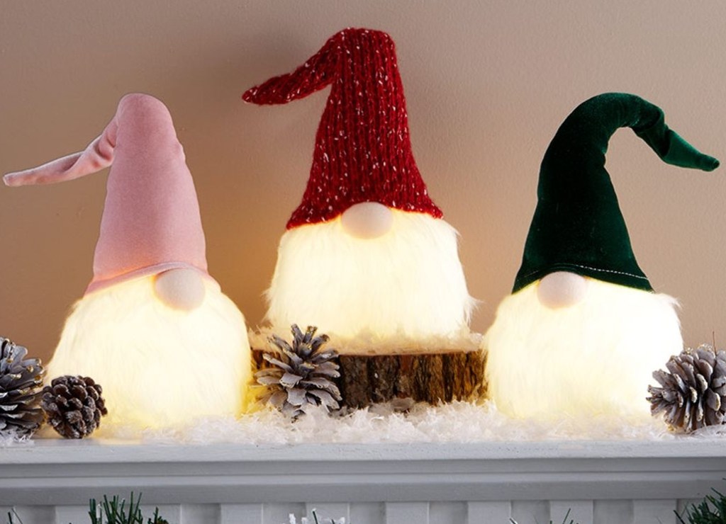 Lighted Gnomes