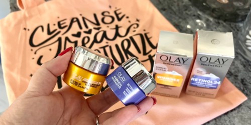 Olay Travel Gift Set Just $20 Shipped (Reg. $37) | Includes 2 Mini Moisturizers, Makeup Wipes, Travel Pouch & More