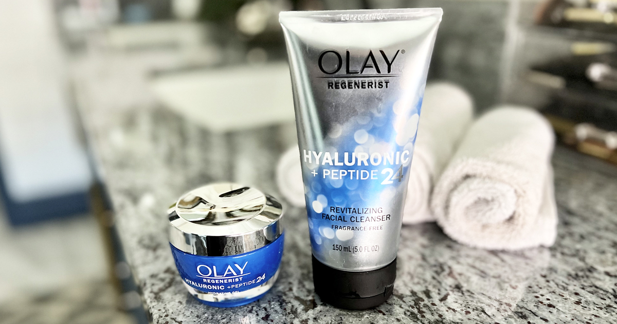 Olay Hyaluronic Acid Moisturizer, Cleanser AND Booster Serum Just 29.
