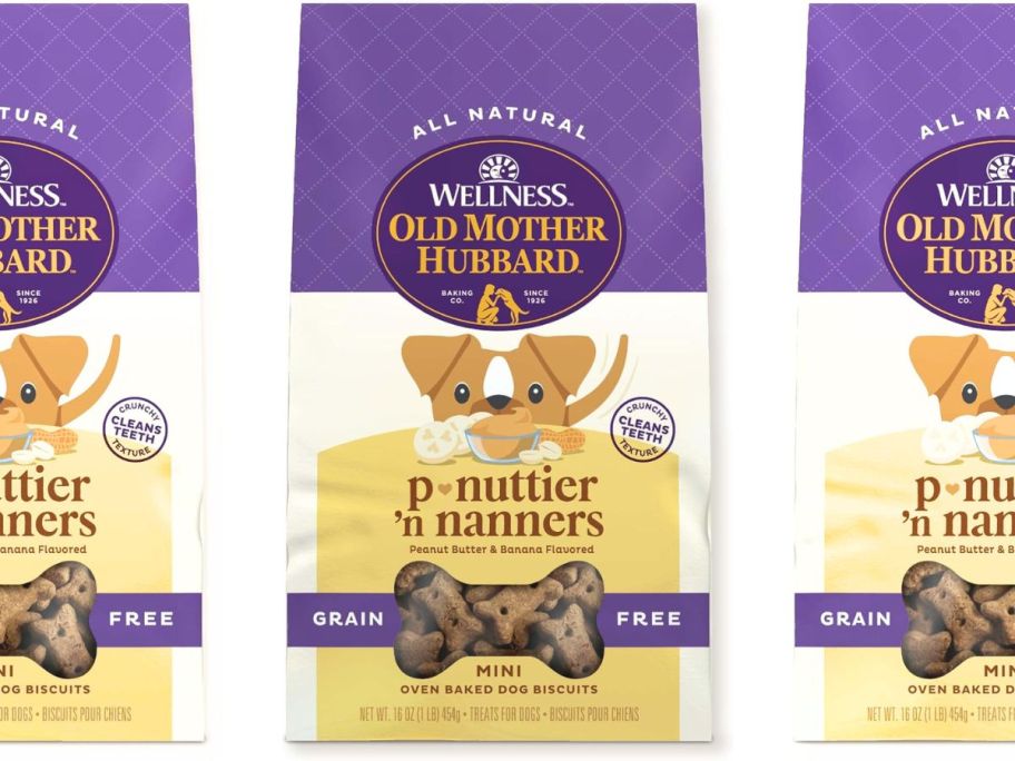 Old Mother Hubbard by Wellness Classic P-Nuttier 'N Nanners Mini Dog Biscuits 16oz stock image