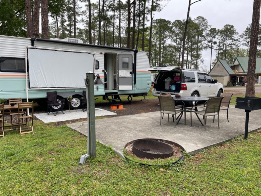 The outdoor space that came with an RV rental