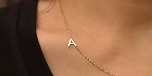 Sideways Initial Necklace Only $9.88 Shipped on Jane.com (Regularly $25)