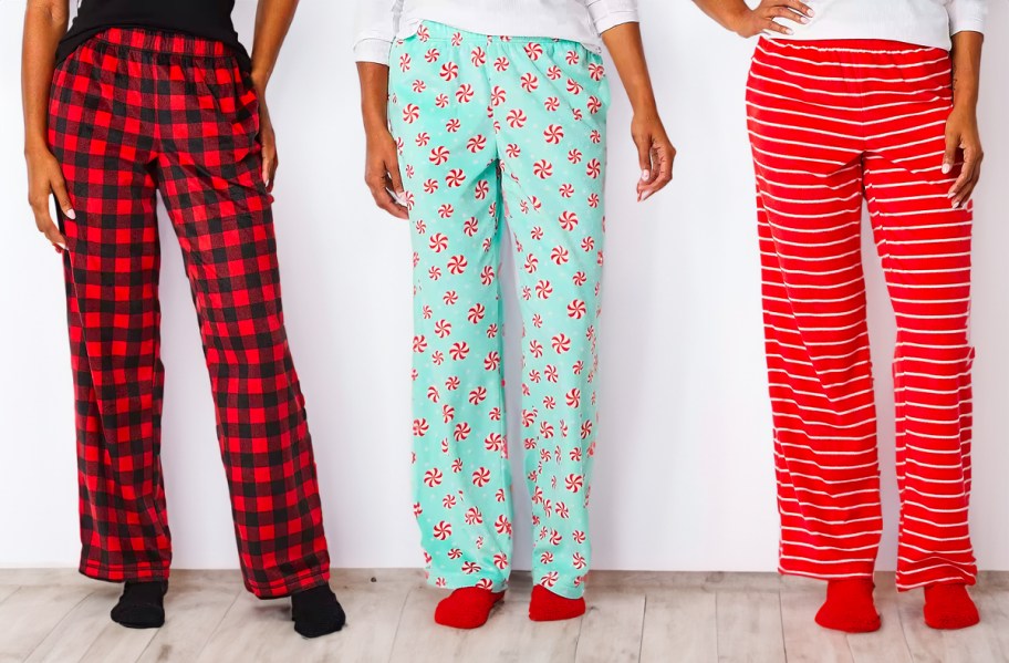 Women's Fleece Pajama Pants w/ Socks Only $5.39 on JCPenney.com