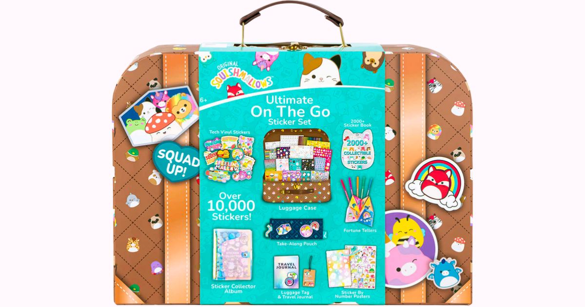 Squishmallows Ultimate On the Go Sticker Set Only $19.99 at Costco (Includes 10,000 Stickers)