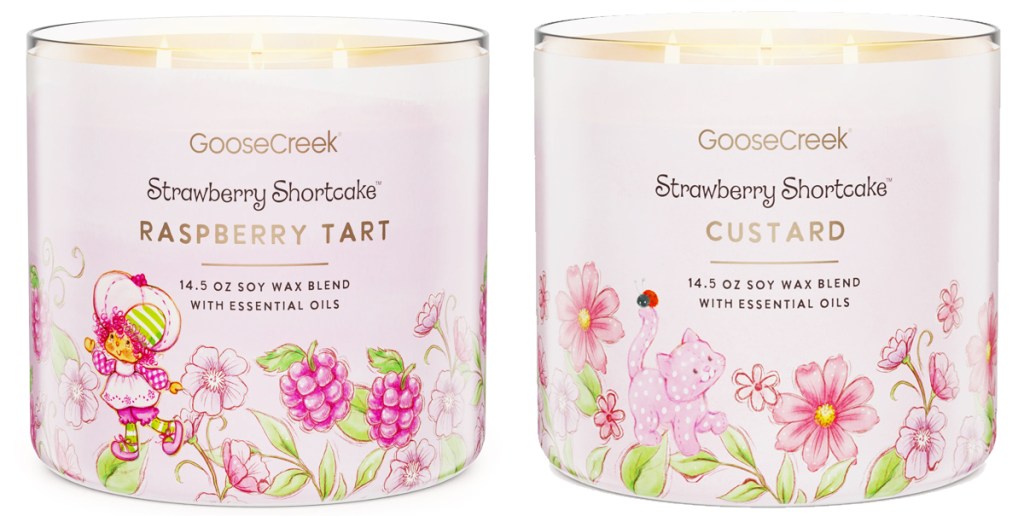 Raspberry Tart and Custard 3-wick candles