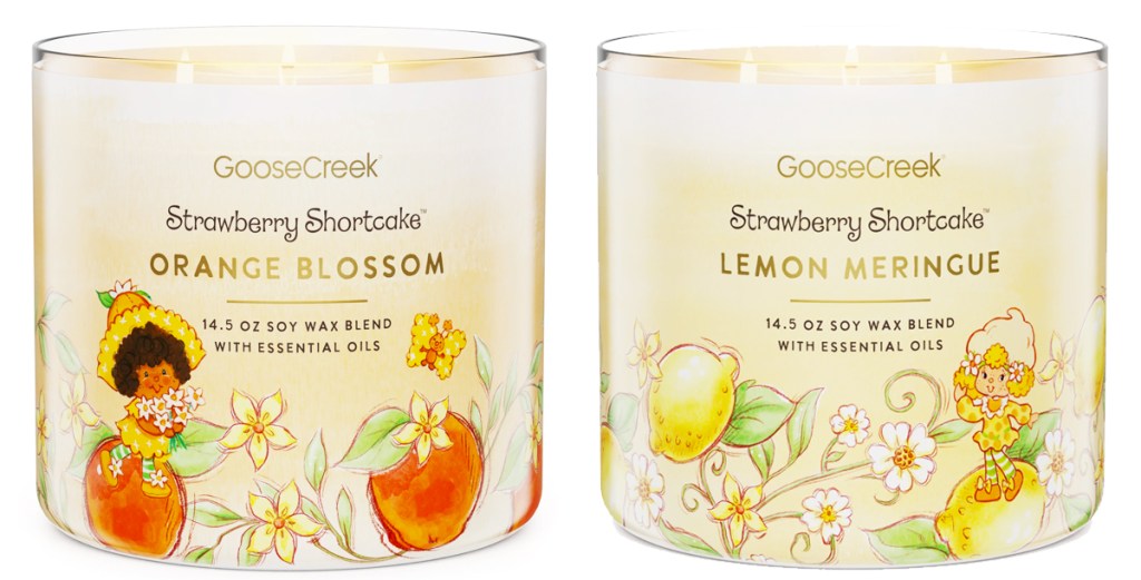 Orange Blossom and Lemon Meringue 3-wick candles