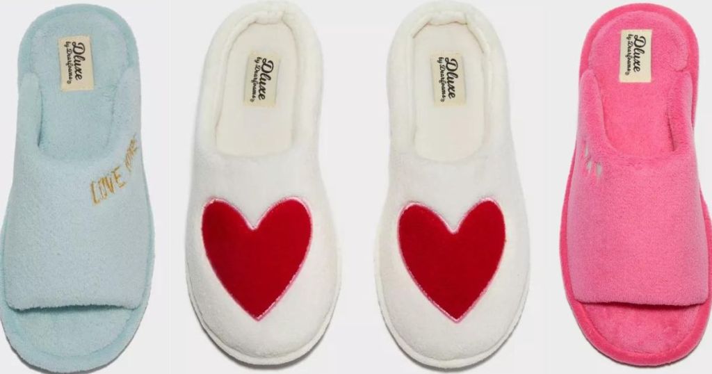 Target Dearfoams DLuxe Valentine Slippers