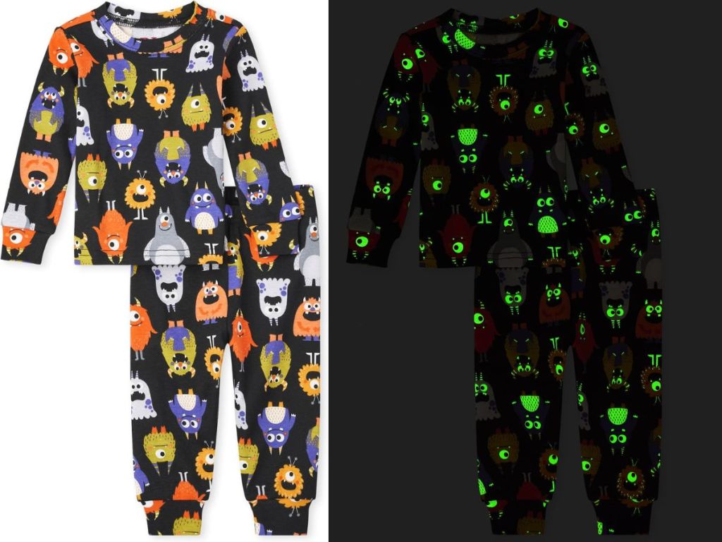 The Children's Place Halloween Pajamas Monsters and glow in the dark 
