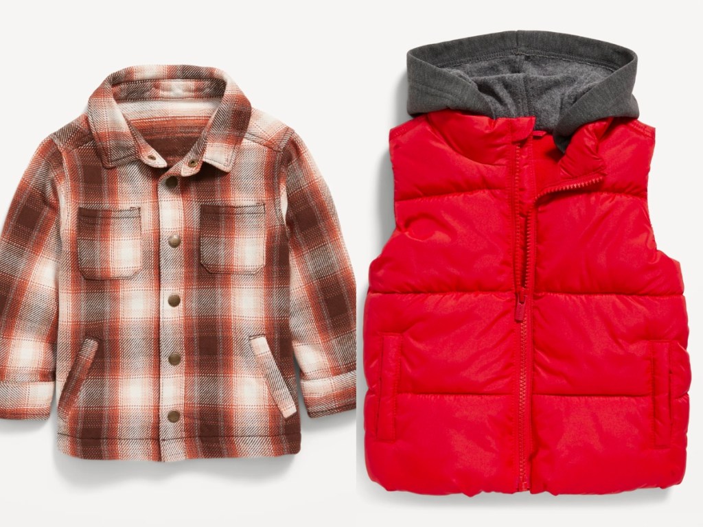 old navy toddler boys shacket and vest