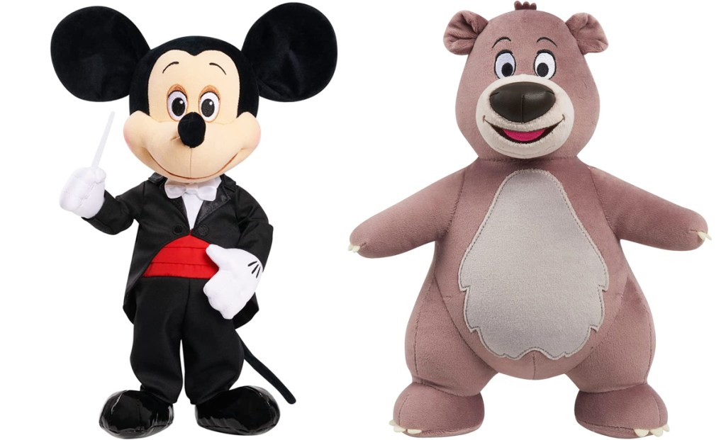 Mickey Mouse and Baloo plush toys