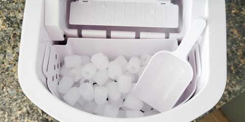Countertop Ice Maker Just $74.99 Shipped on Amazon (Makes Ice in Minutes & Has a Self-Cleaning Mode)