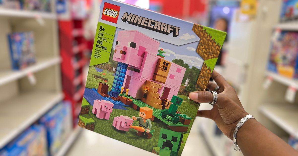 LEGO Minecraft pig house building set