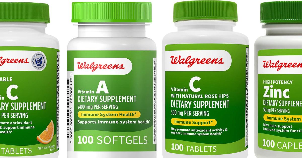 Walgreens Vitamins & Supplements from 7¢ Per Bottle