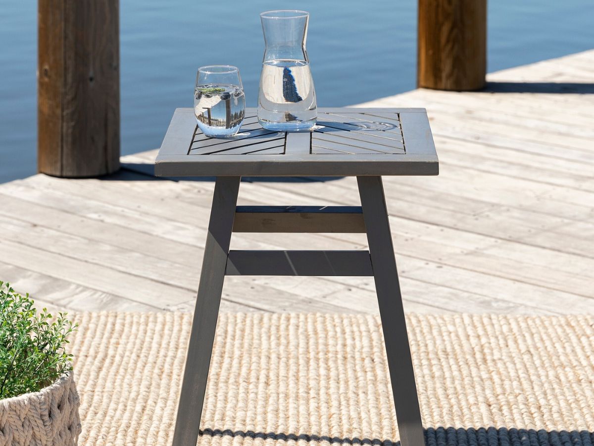 75 Off Lowe S Patio Furniture Outdoor End Tables From 25 Regularly   Walker Edison Square Outdoor End Table 