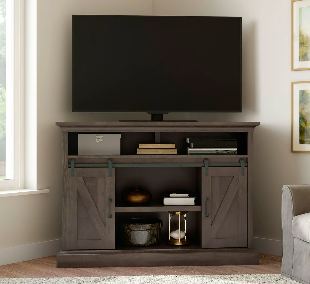 Lancaster Farmhouse 70” TV Stand with Charging Station