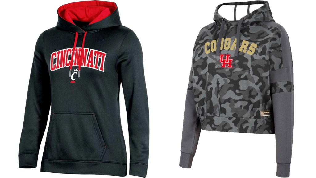 Cincinnati Bearcats and Houston Cougars hoodies
