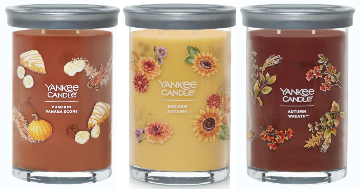 3 Yankee 2 wick tumbler scented candles 