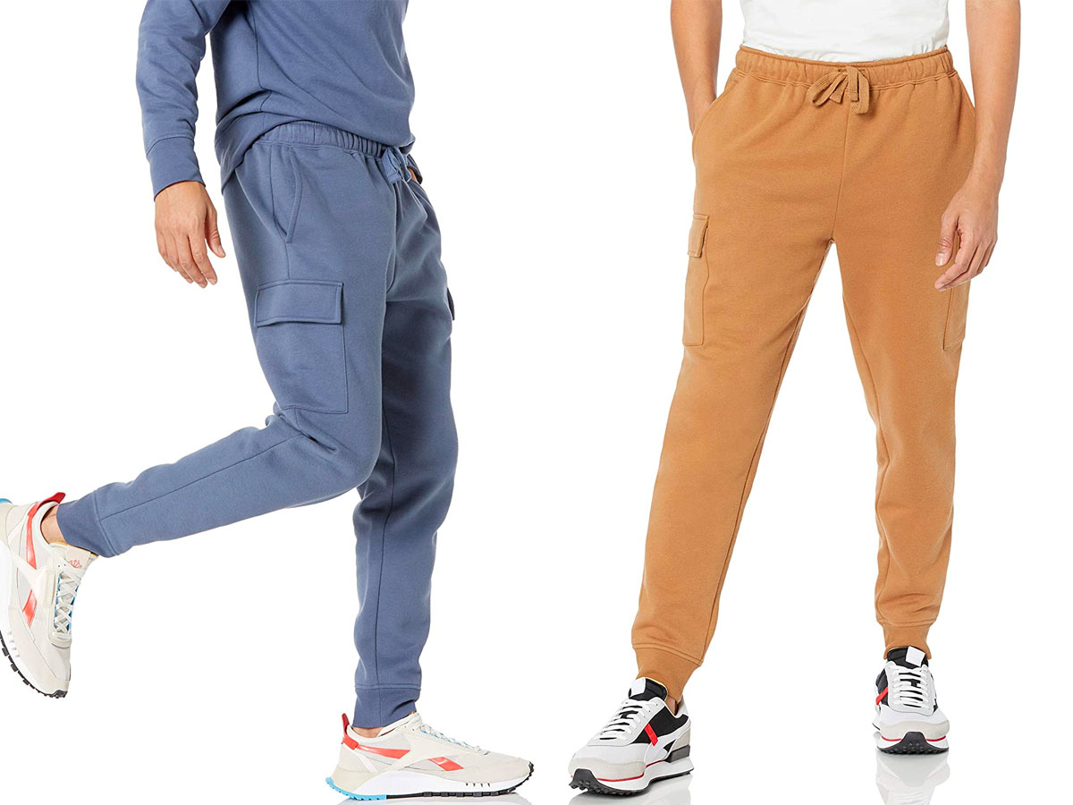 side by side stock images of amazon mens sweatpants