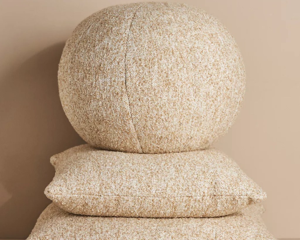 round and square pillows