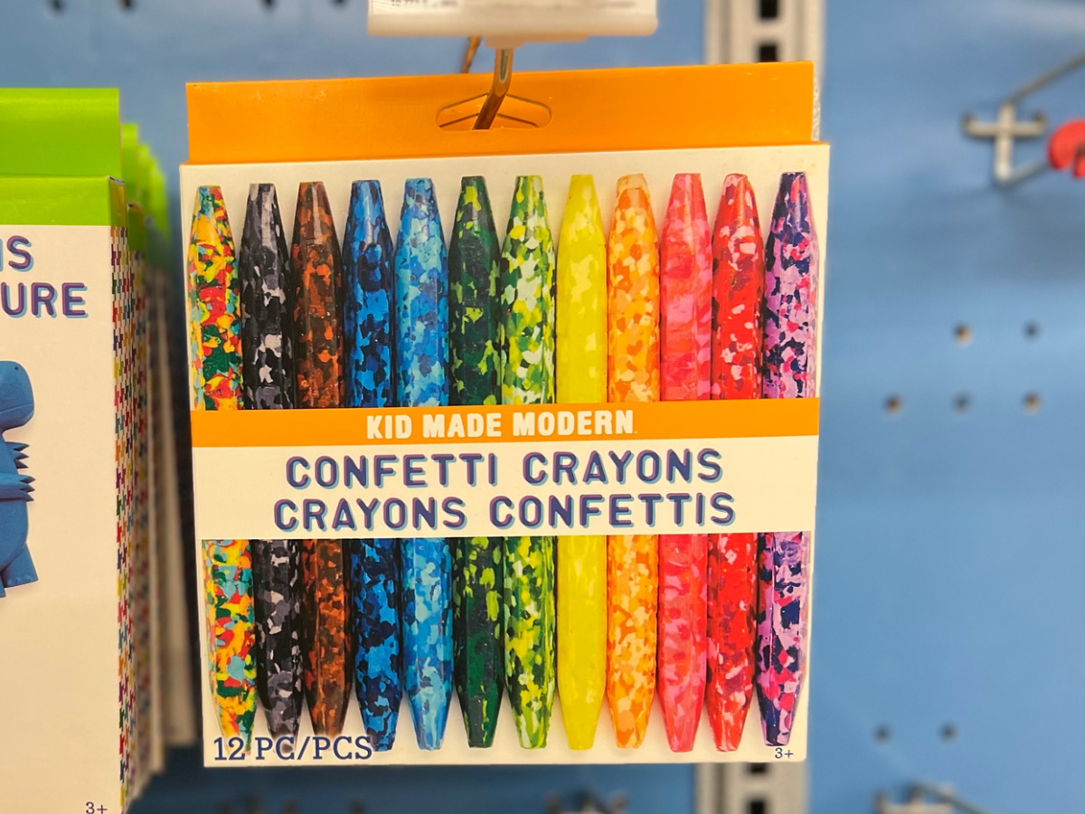 confetti crayons