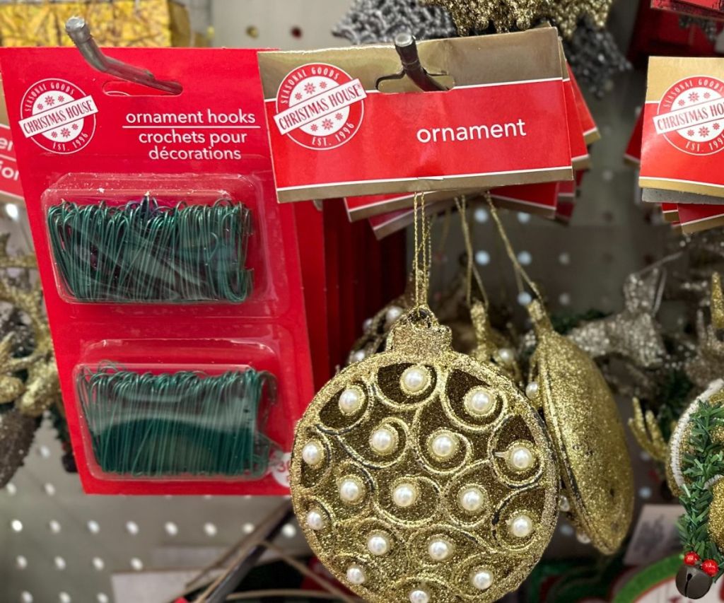dollar tree christmas ornament hooks