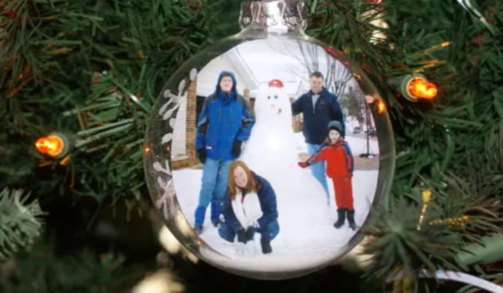 floating photo ornament