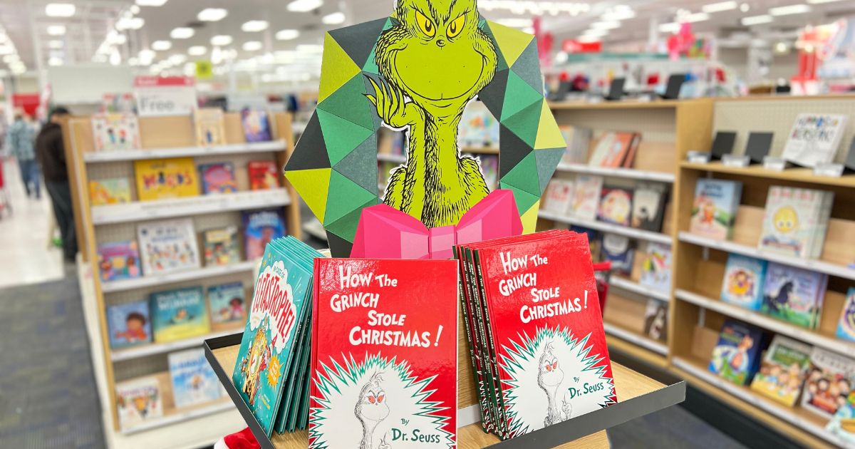 How the grinch stole Christmas books on shelf