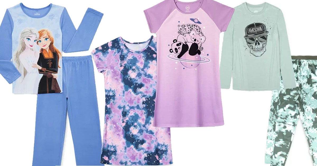 Walmart Kids Pajamas 2 Piece Sets Or Nightdresses 2 Packs From 6   Kids Pajamas Walmart 