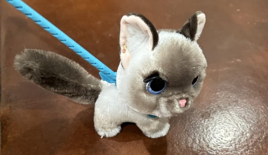 an interactive kitten plush toy