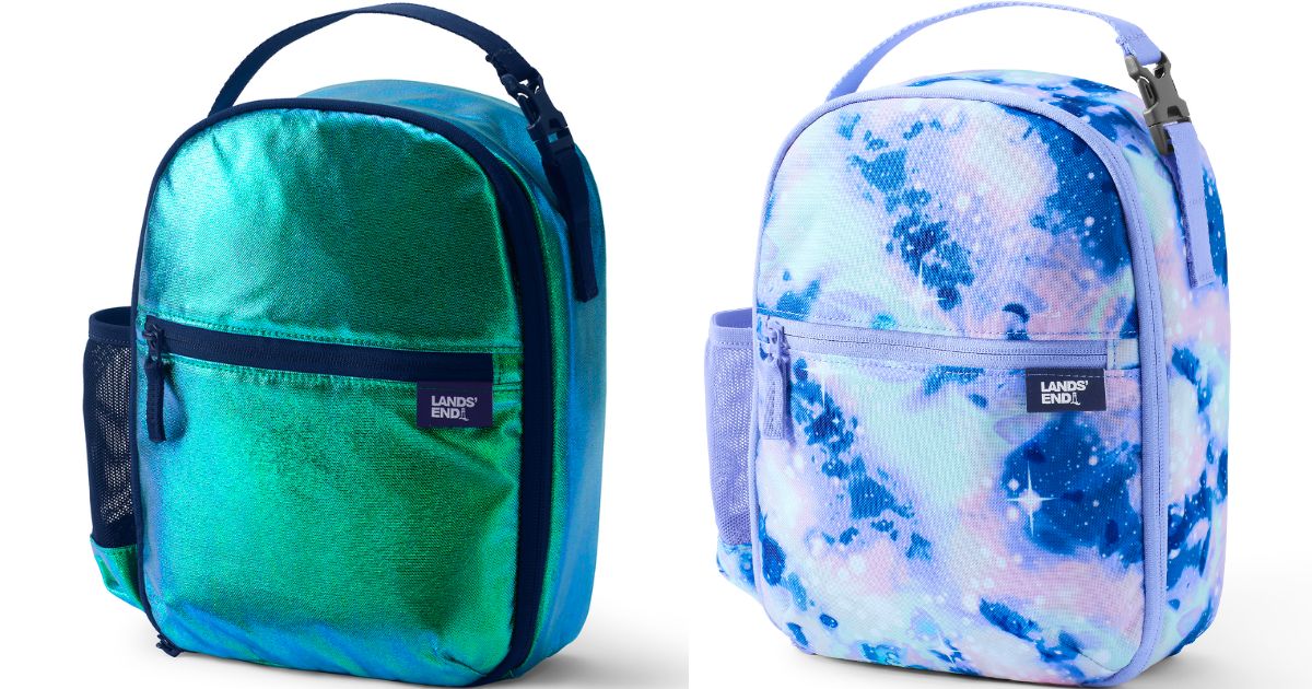 Stock pictures of Lands' End backpacks